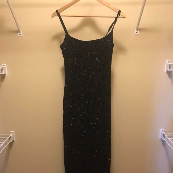 Floor length black sparkle dress - Picture 1 of 1